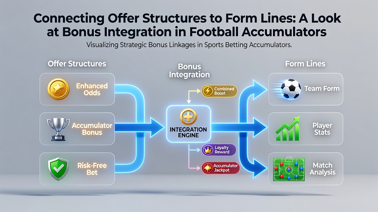 Illustration of bonus integration pathways linking soccer accumulator selections to horse racing chain structures