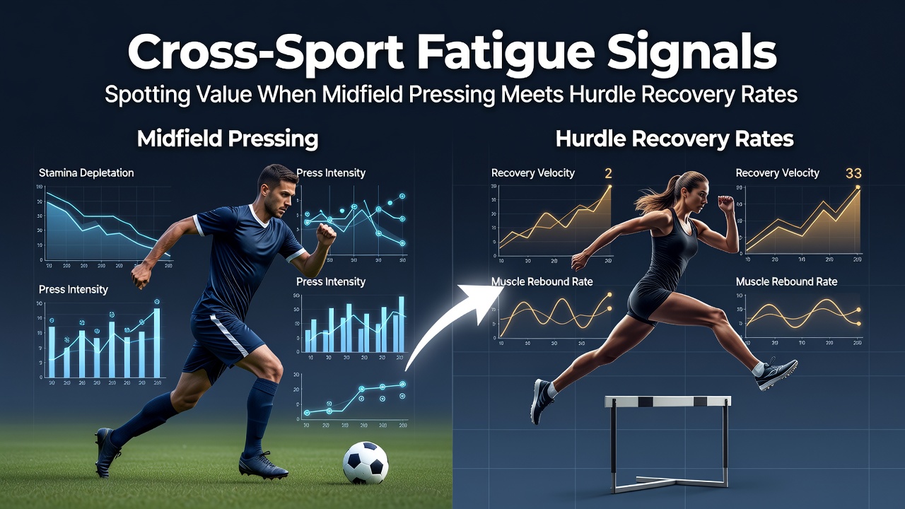 Athletes and horses displaying fatigue indicators during high-intensity soccer pressing and hurdle racing events