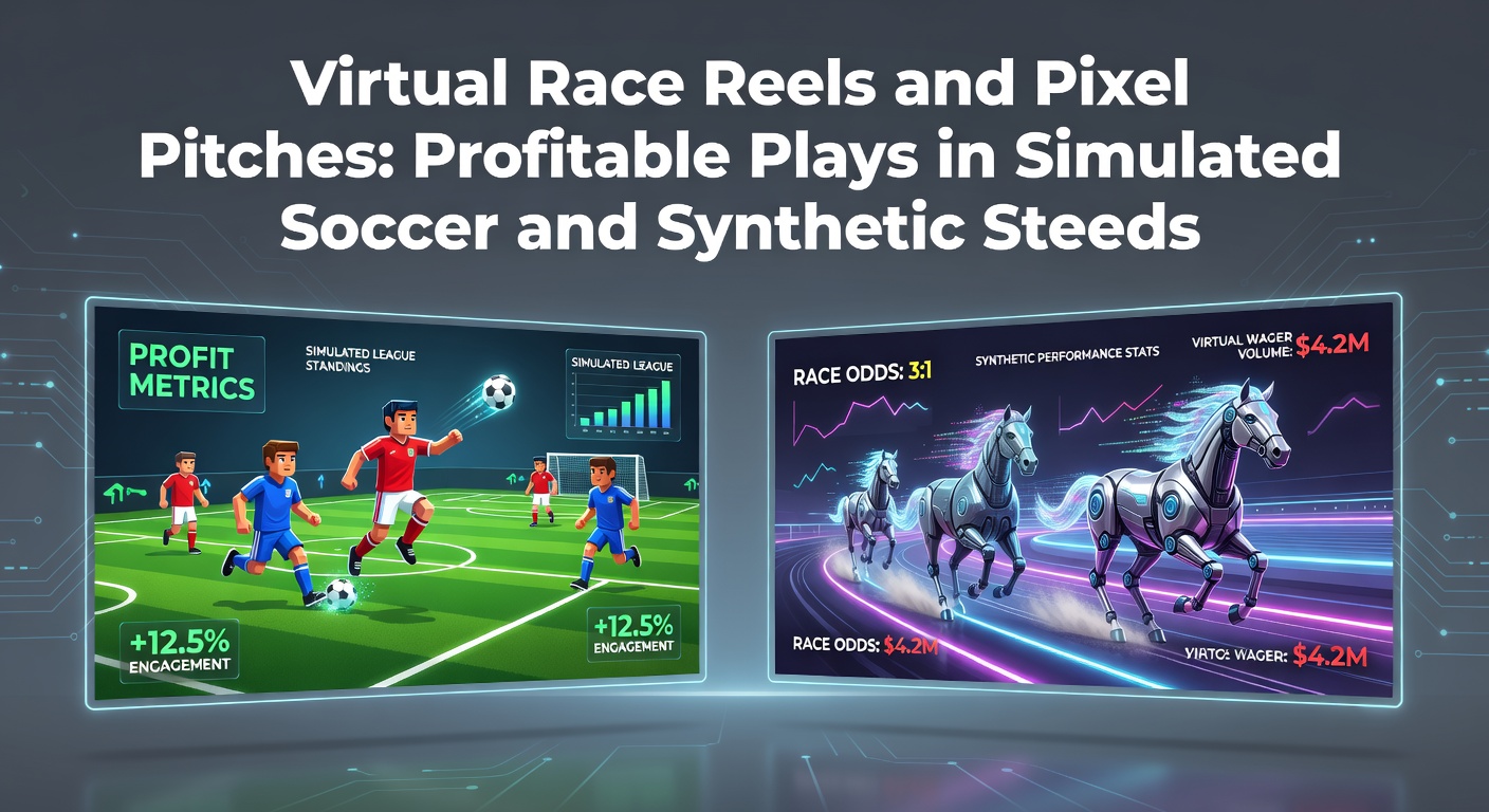 Animated virtual soccer match with players on a pixelated pitch, crowd cheering in the background